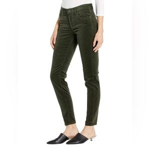 NEW! Nordstrom Kit from the Kloth Army Olive Diana Skinny Corduroy Pants Sz 12 P